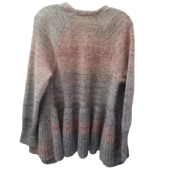 Anthropologie Knitted & Knotted  Cody Peplum Cardigan M - Picture 3 of 13